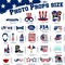 26-Piece 4th of July Photo Booth Props & Frame Set - Patriotic Independence Day Party Decorations - Red, White, & Blue Selfie Props for Memorial Day, Veterans Day, and Military Homecoming Celebrations